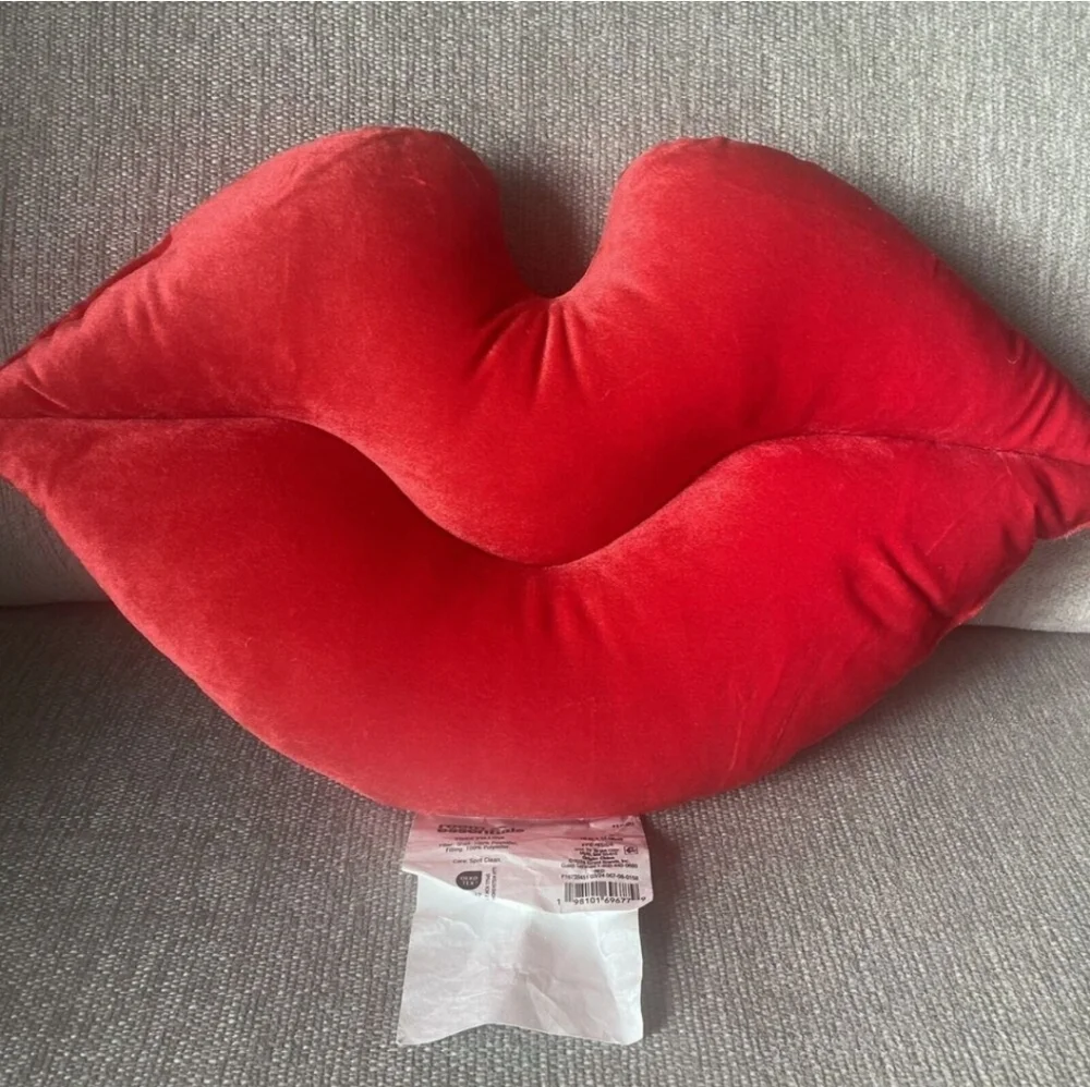 Plush Lip Shaped Toss Red - Room Essentials